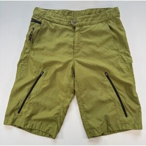 FOX MTB 14.5" Shorts Mens 36 Green Graphic Lines Lightweight Mountain Biking